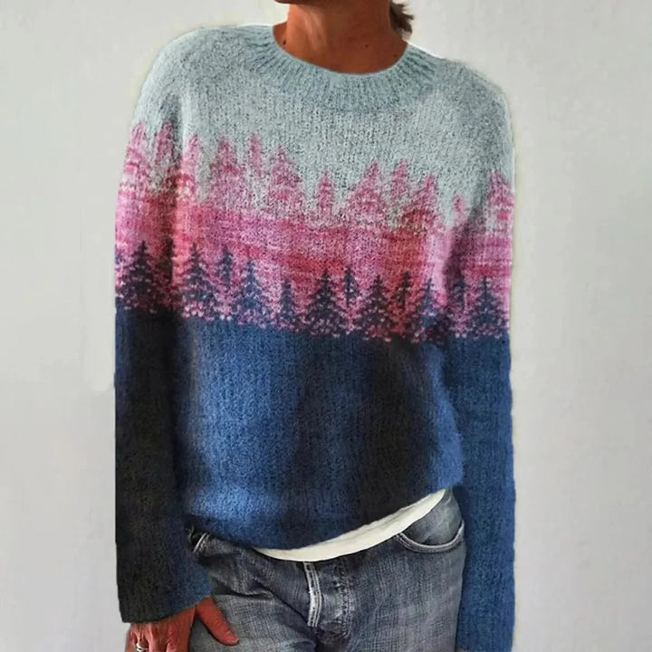 Fiona | Women’s Patterned Crewneck Sweater