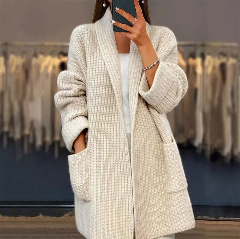 Bella | Women Open Front Pocket Cardigan Sweater