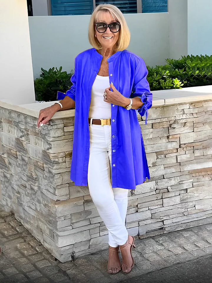 Elliora - Gathered Back Shirt Jacket