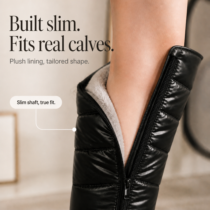 Hudson & Parker - Plush-Lined Bow Over-The-Knee Snow Boots