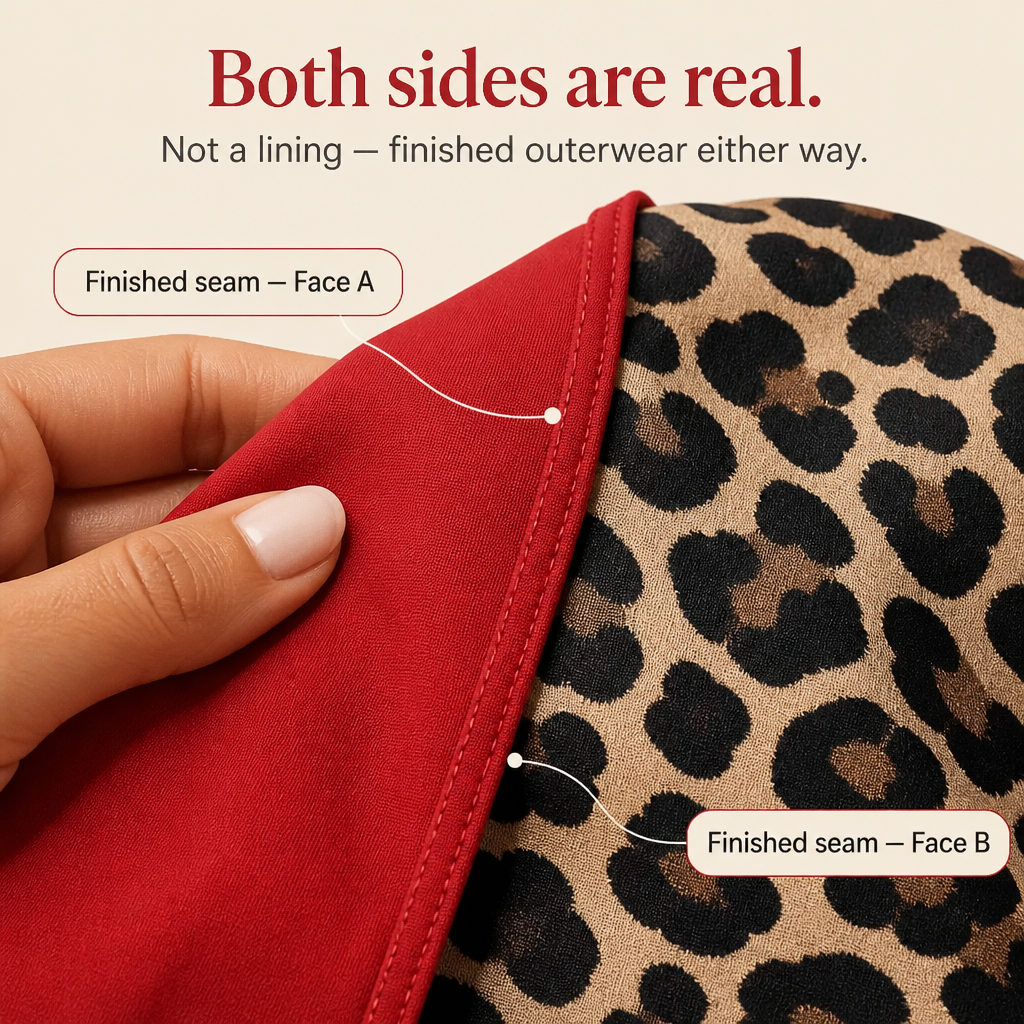 Hudson & Parker - Reversible Leopard Print Hooded Coat