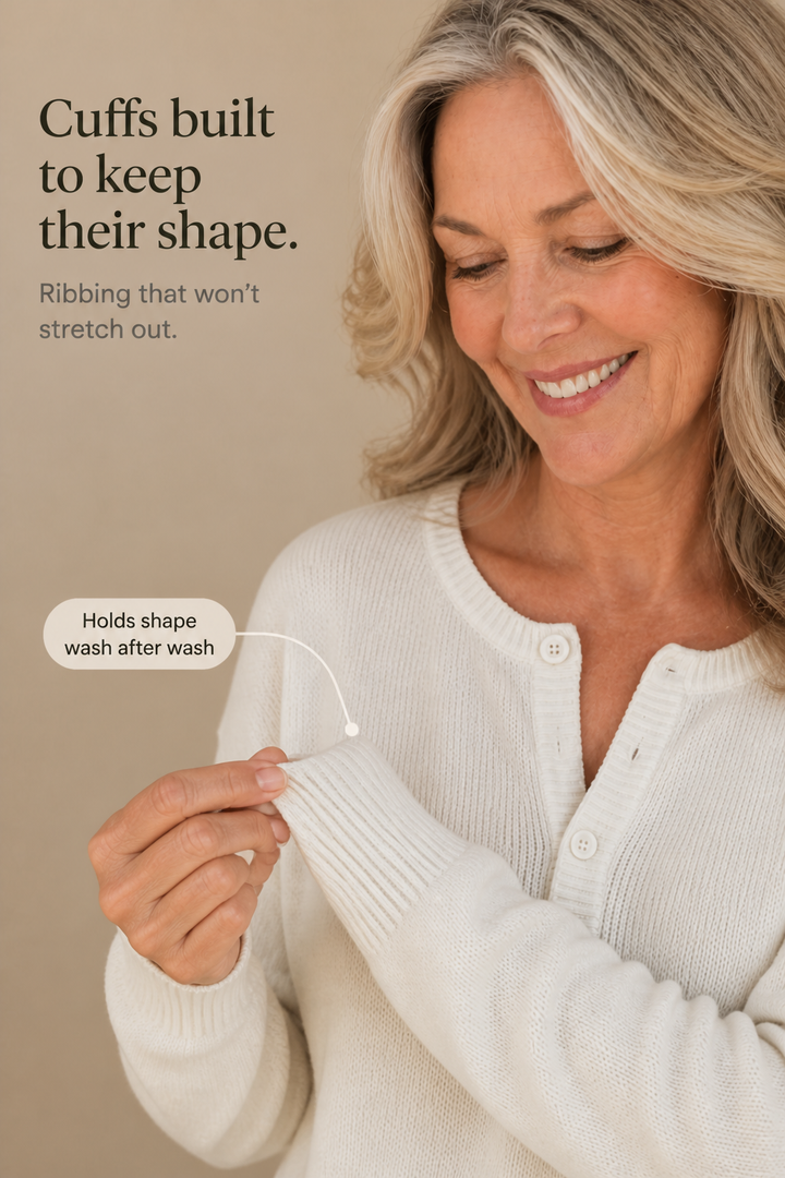 Hudson & Parker - V-Neck Button Placket Knit Sweater