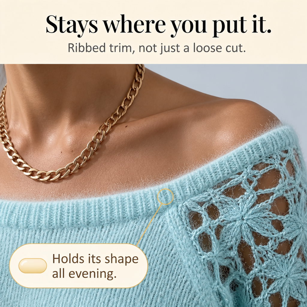 Hudson & Parker - Lace-Knit Look Sweater That Looks Elevated, Not Plain