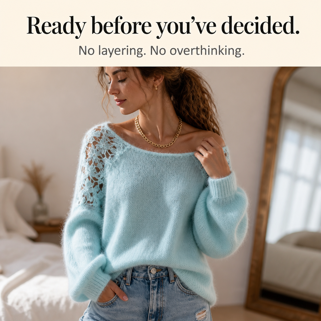 Hudson & Parker - Lace-Knit Look Sweater That Looks Elevated, Not Plain