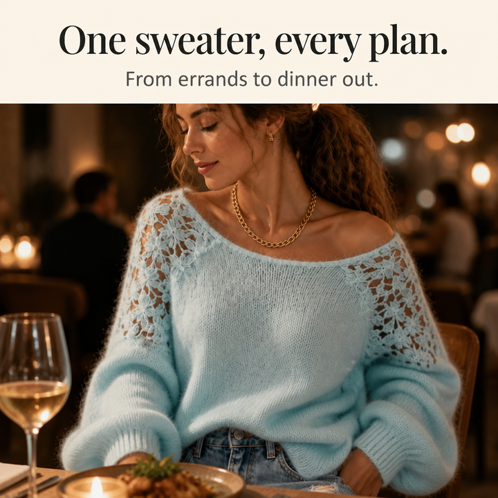 Hudson & Parker - Lace-Knit Look Sweater That Looks Elevated, Not Plain