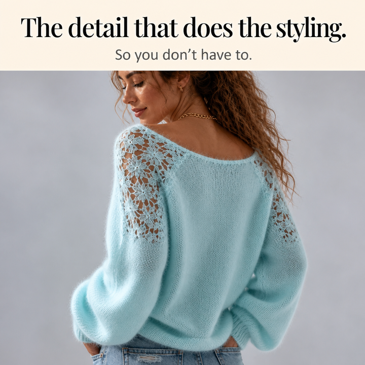Hudson & Parker - Lace-Knit Look Sweater That Looks Elevated, Not Plain