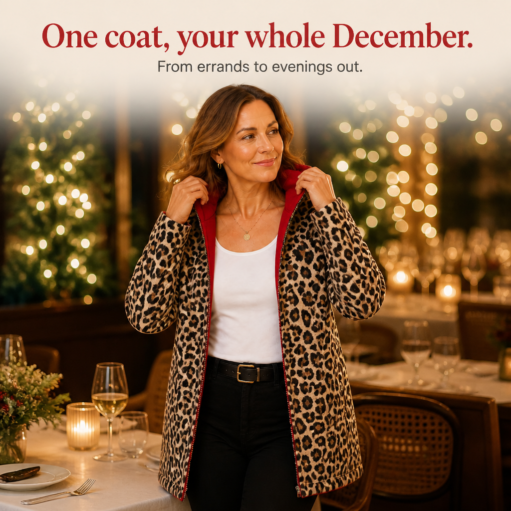 Hudson & Parker - Reversible Leopard Print Hooded Coat