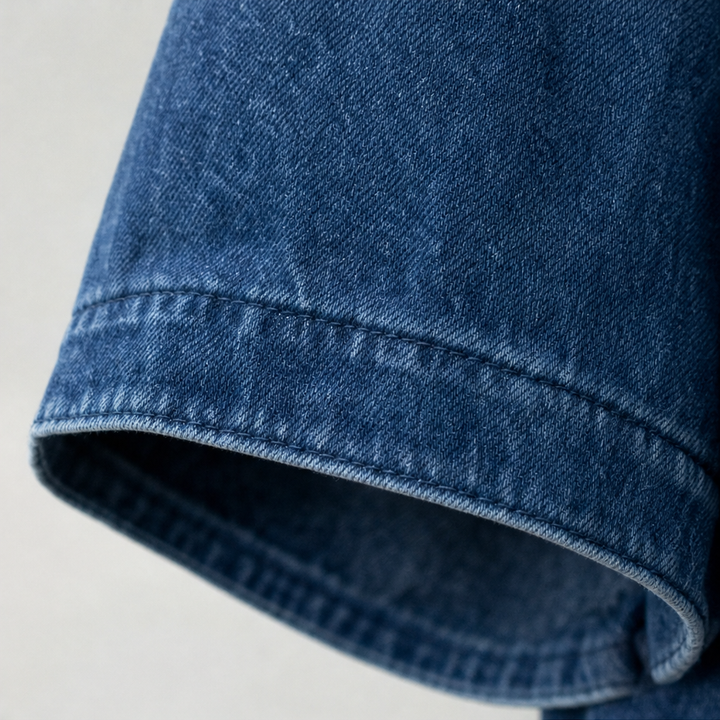 Hudson & Parker - Oversized Washed Denim Hooded Pullover