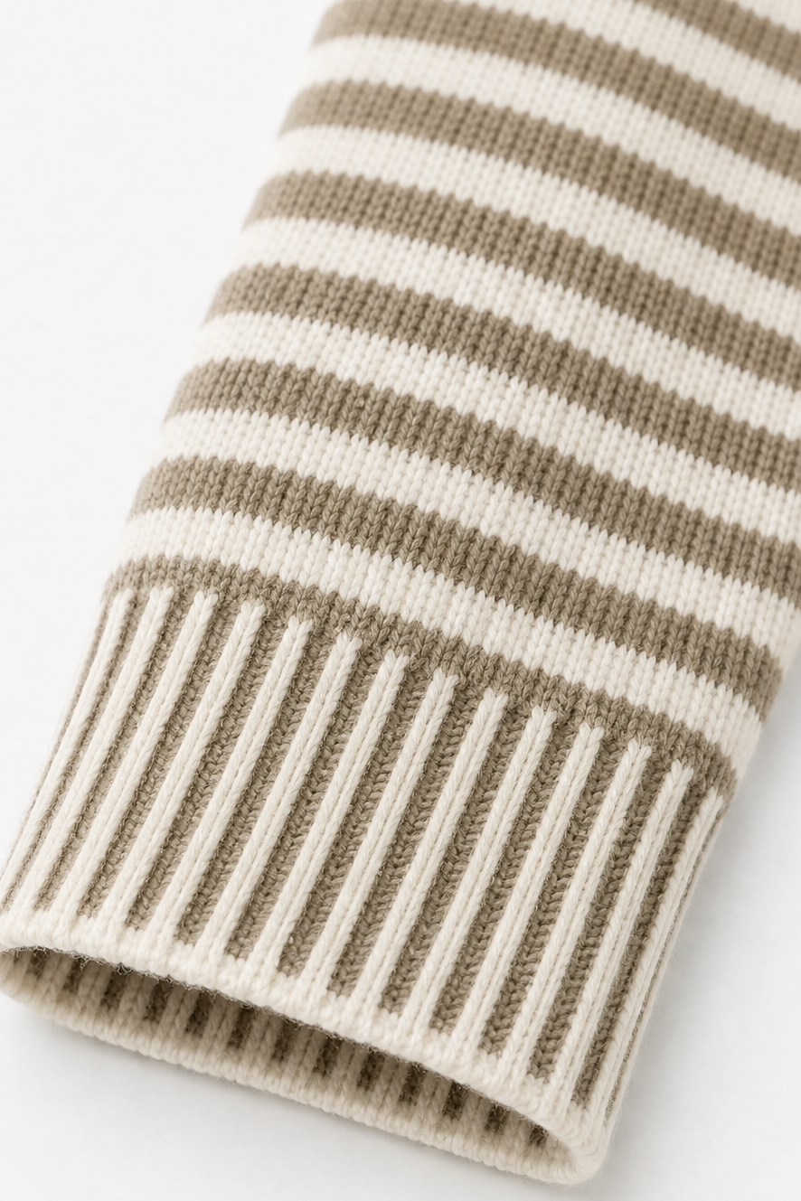 Hudson & Parker - Striped Open-Front Knit Cardigan