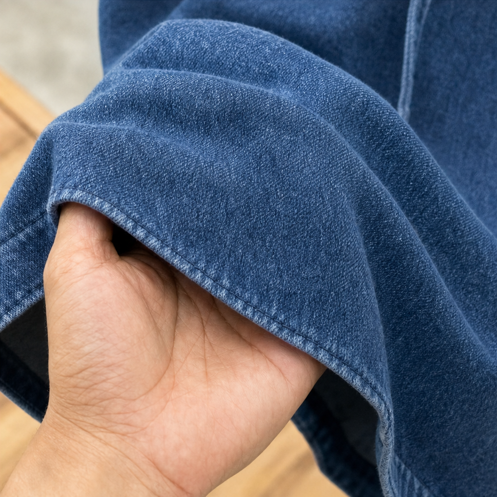Hudson & Parker - Oversized Washed Denim Hooded Pullover