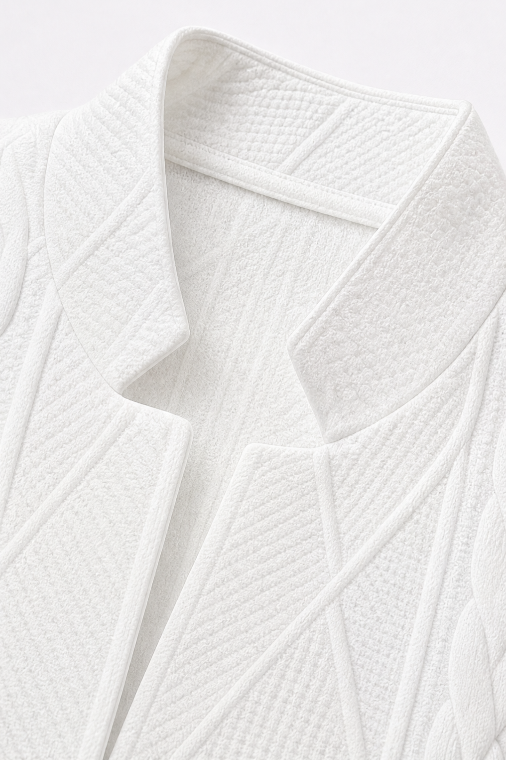 Hudson & Parker - Textured Knit Stand-Collar Open-Front Blazer