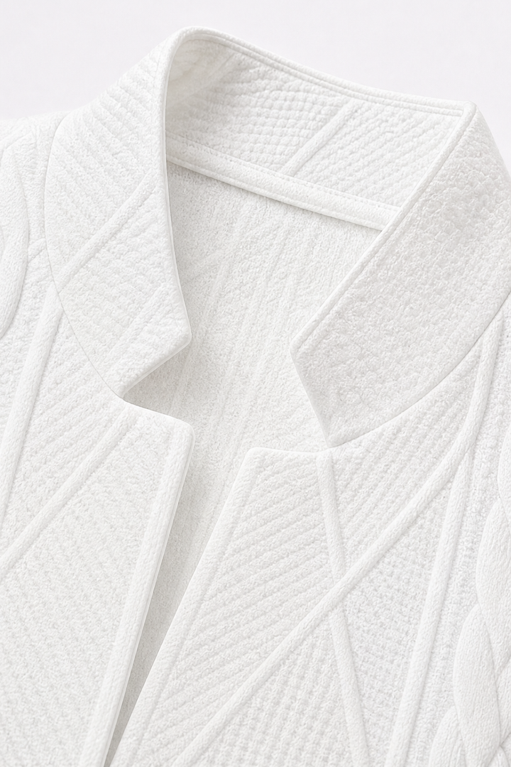 Hudson & Parker - Textured Knit Stand-Collar Open-Front Blazer