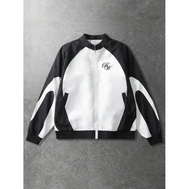 Emilio | Men's Racing Jacket with Zipper and Graphics