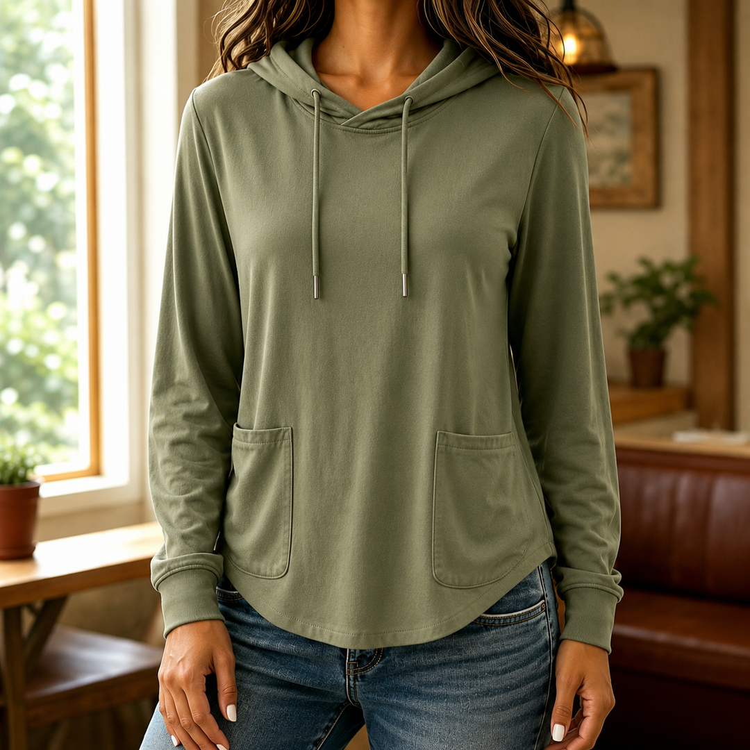 Hudson & Parker - Drawstring Hoodie Sweater With Pockets