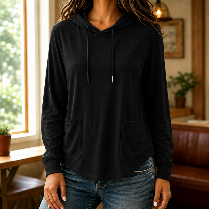 Hudson & Parker - Drawstring Hoodie Sweater With Pockets