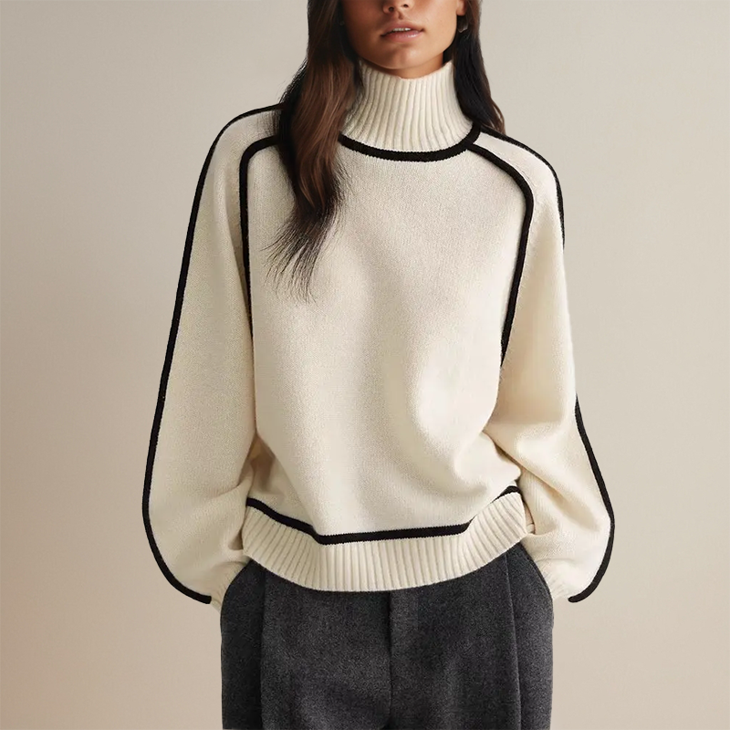 THERESA – RELAXED HIGH-NECK SWEATER