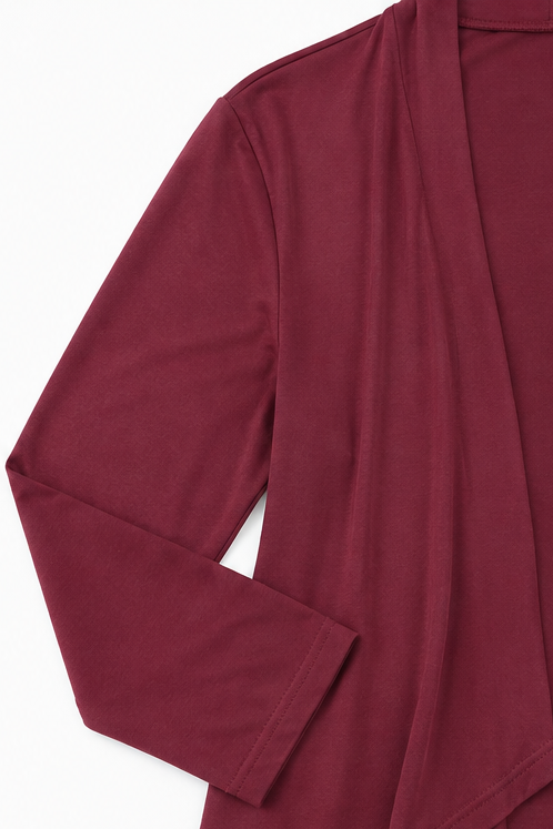 Hudson & Parker - 3/4 Sleeve Open Front Waterfall Cardigan