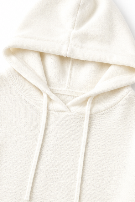 Hudson & Parker - Oversized Drawstring Hooded Knit Sweater