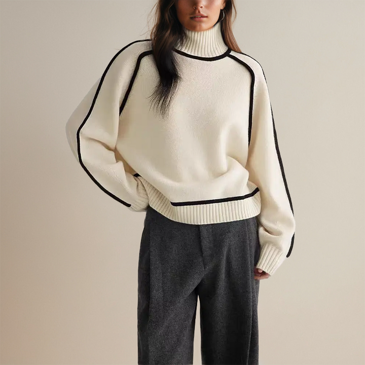 THERESA – RELAXED HIGH-NECK SWEATER