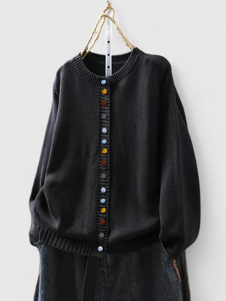 DAISY – WHIMSICAL BUTTON CARDIGAN