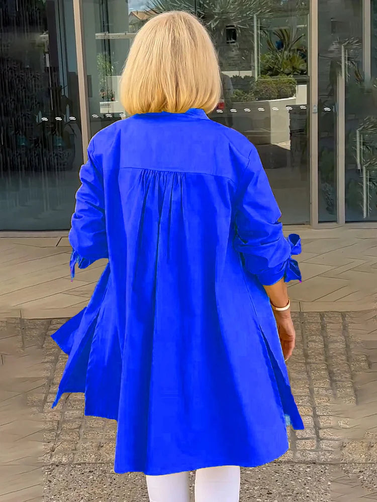 Elliora - Gathered Back Shirt Jacket