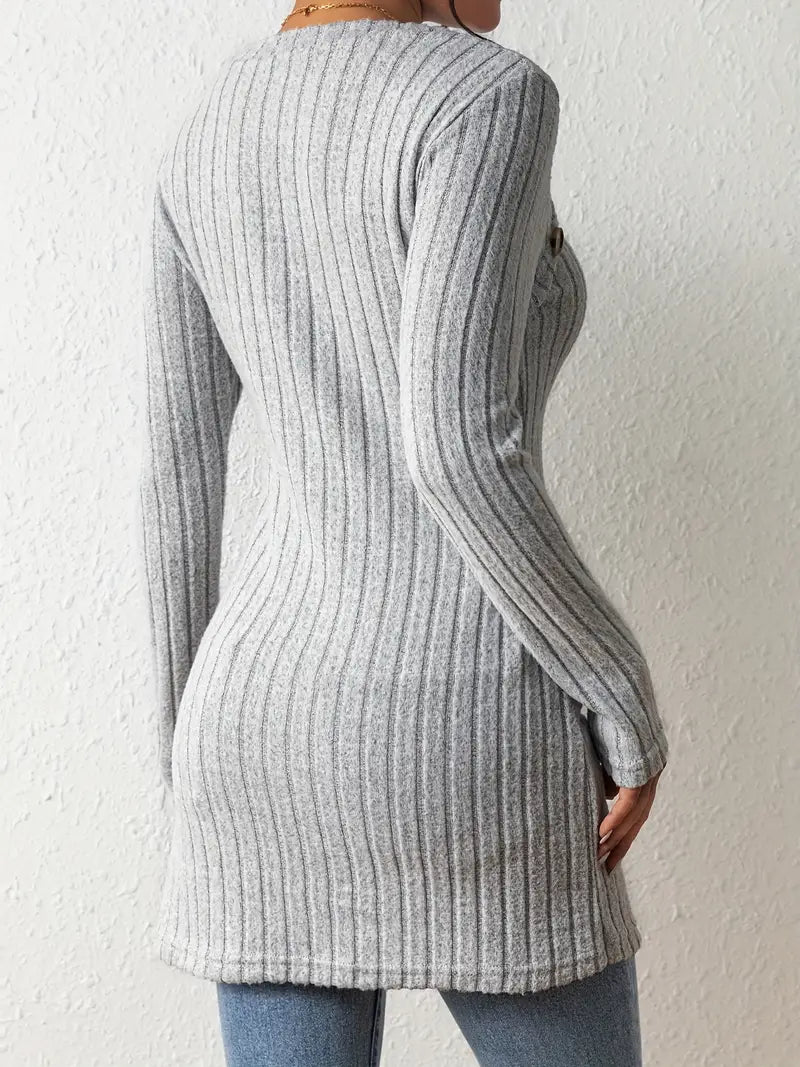 Julia™ - Trendy Ribbed Asymmetrical Top