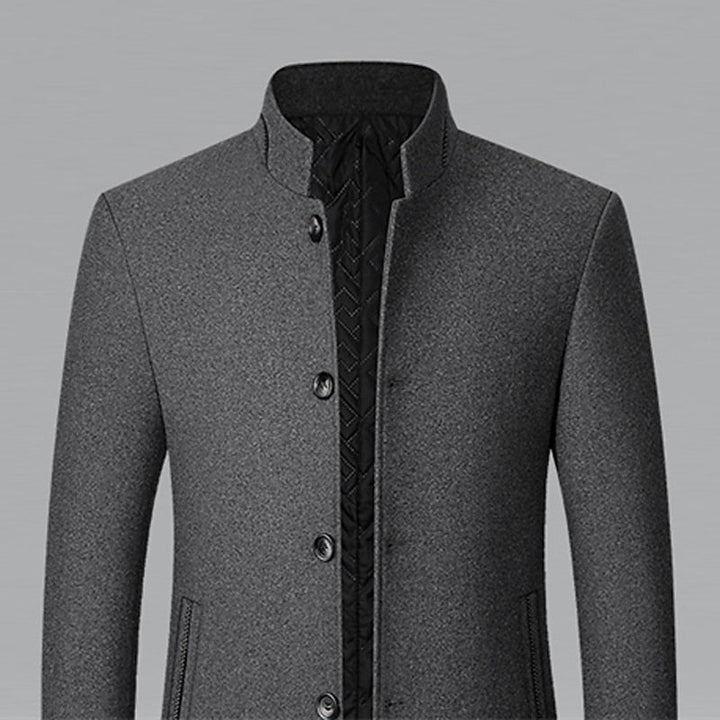 Gregory | Refined Stand-Collar Overcoat