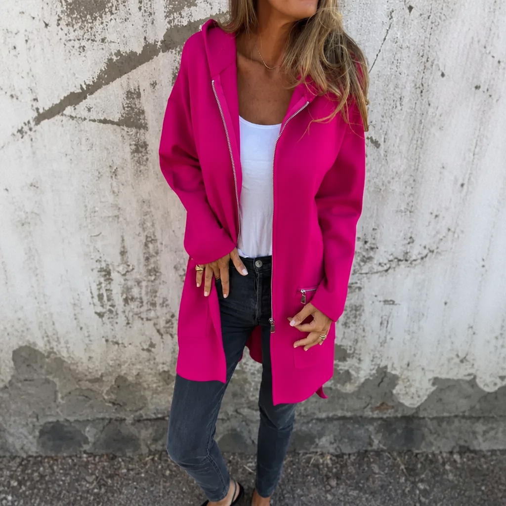 Hudson & Parker - Longline Open-Front Hooded Cardigan