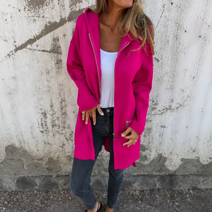 Hudson & Parker - Longline Open-Front Hooded Cardigan