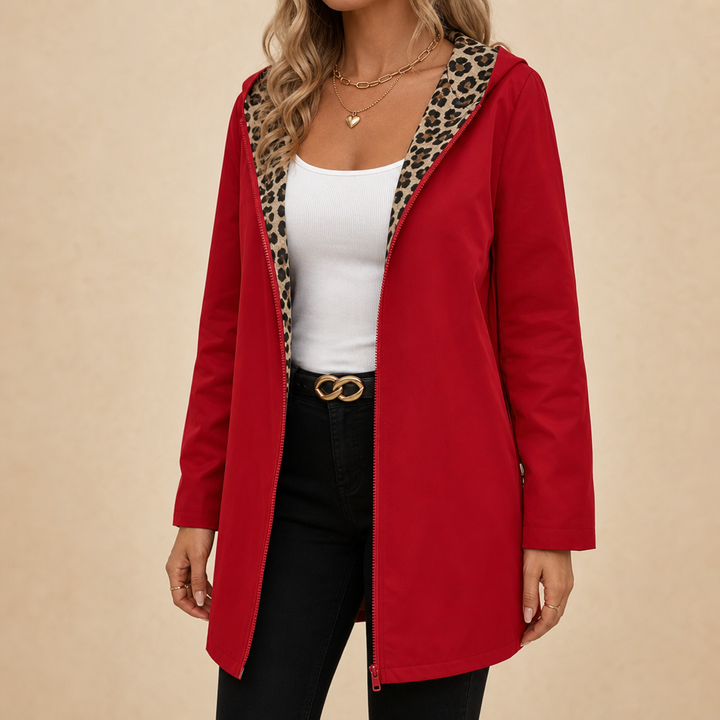 Hudson & Parker - Reversible Leopard Print Hooded Coat