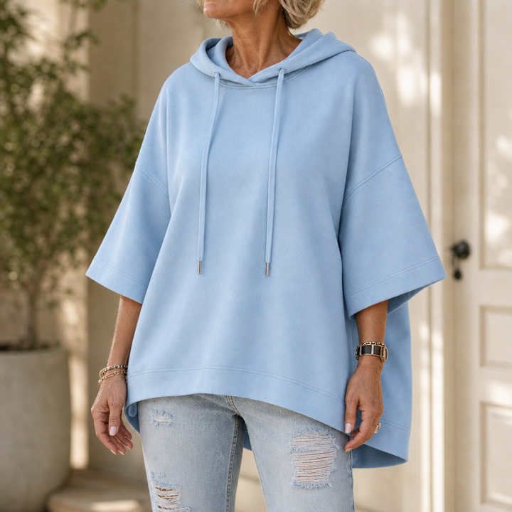 Hudson & Parker - Oversized Wide-Sleeve Hooded Sweatshirt