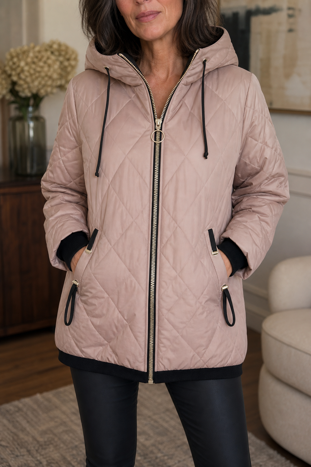 Hudson & Parker - Quilted Hooded Zip-Front Jacket