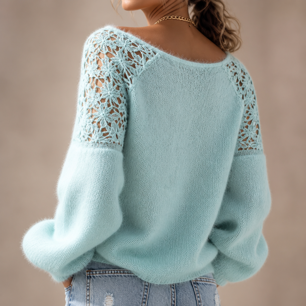 Hudson & Parker - Lace-Knit Look Sweater That Looks Elevated, Not Plain