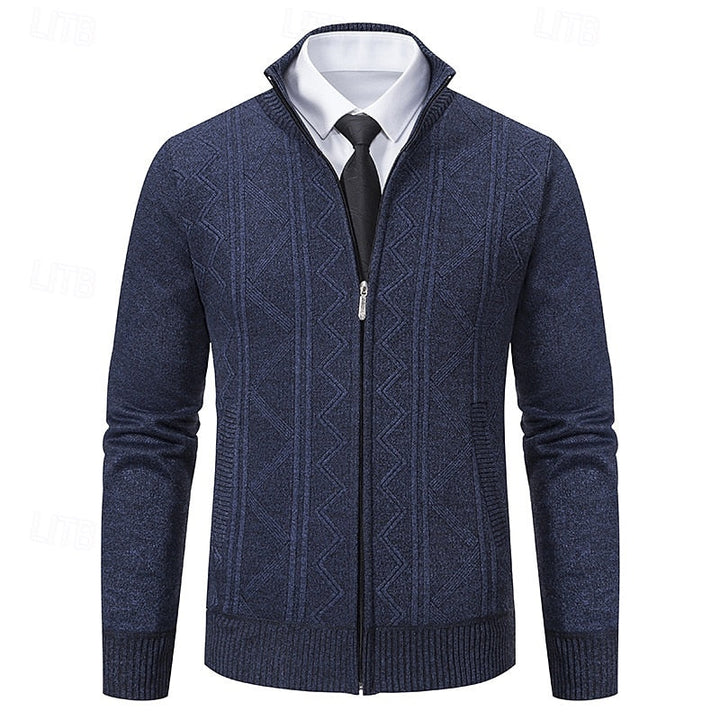 Bernard | Textured Zip-Up Cardigan