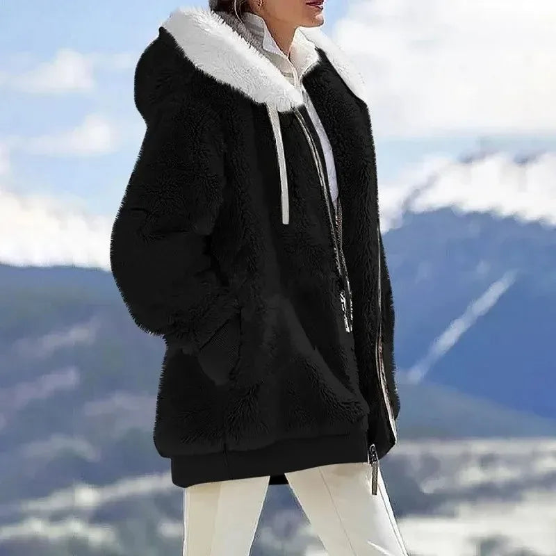 Alexa | Winter Jacket with Hood and Zipper