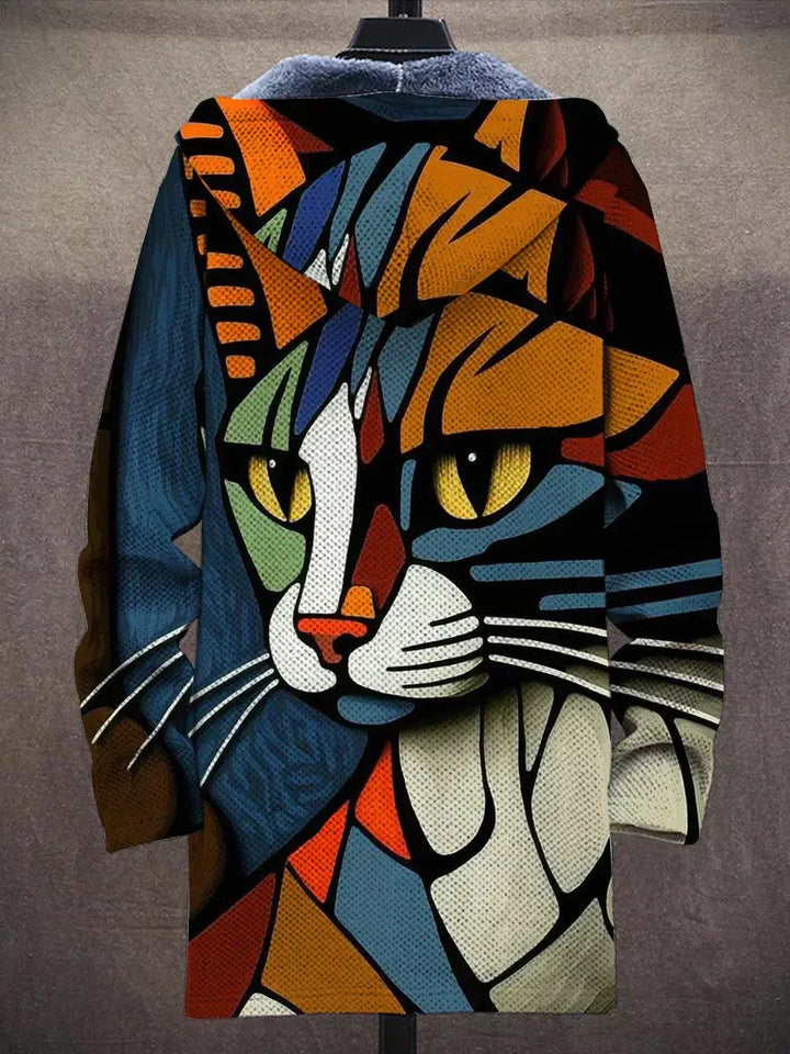 Rhys | Hooded Jacket with Artistic Print