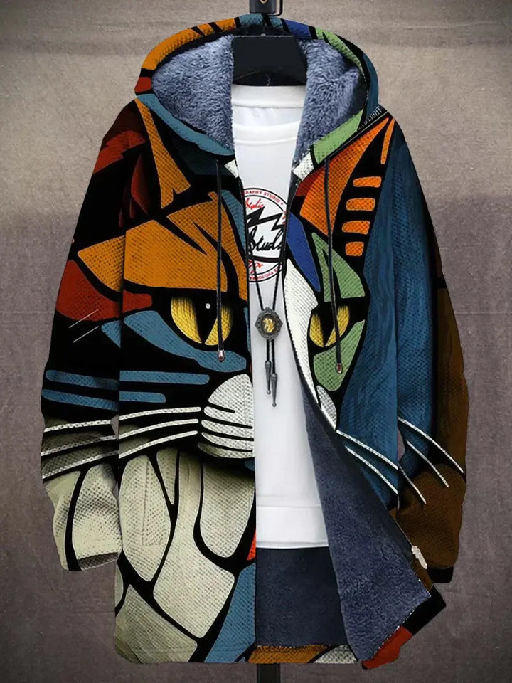 Rhys | Hooded Jacket with Artistic Print