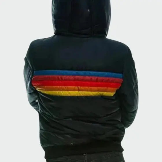 Anna | Women Stripe Zip Front Puffer Jacket