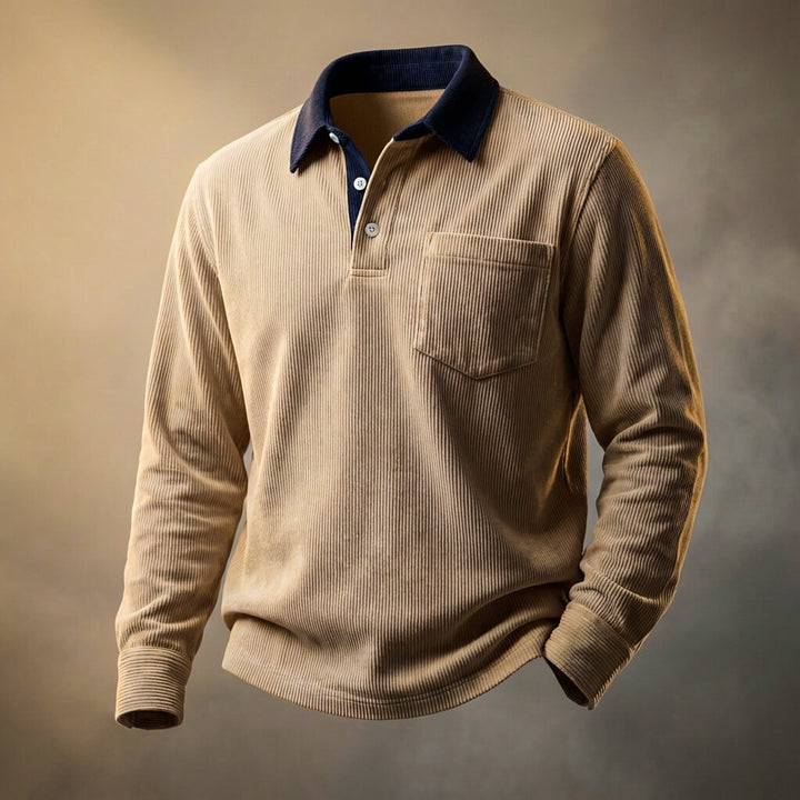 Scott Corduroy Long Sleeve Polo