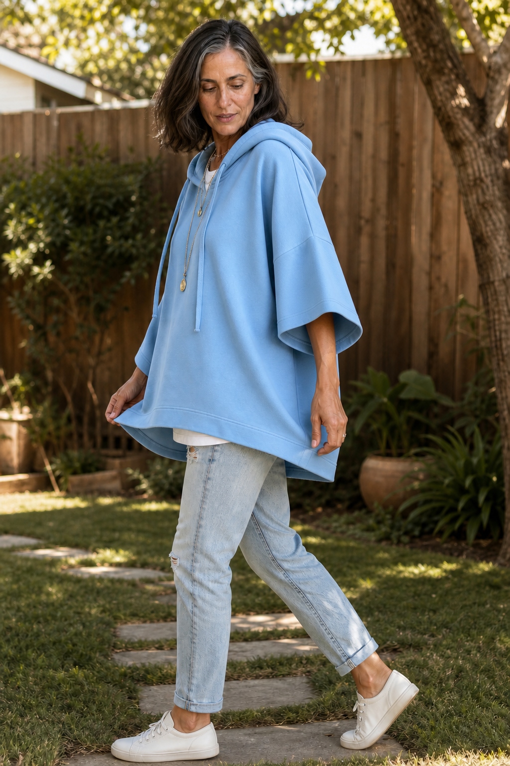 Hudson & Parker - Wide-Sleeve Oversized Drape Hoodie