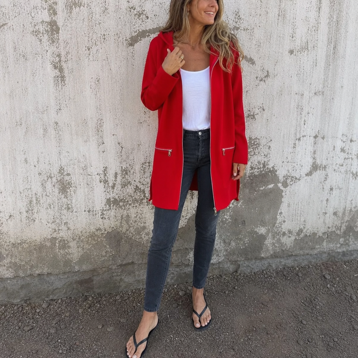 Hudson & Parker - Longline Open-Front Hooded Cardigan