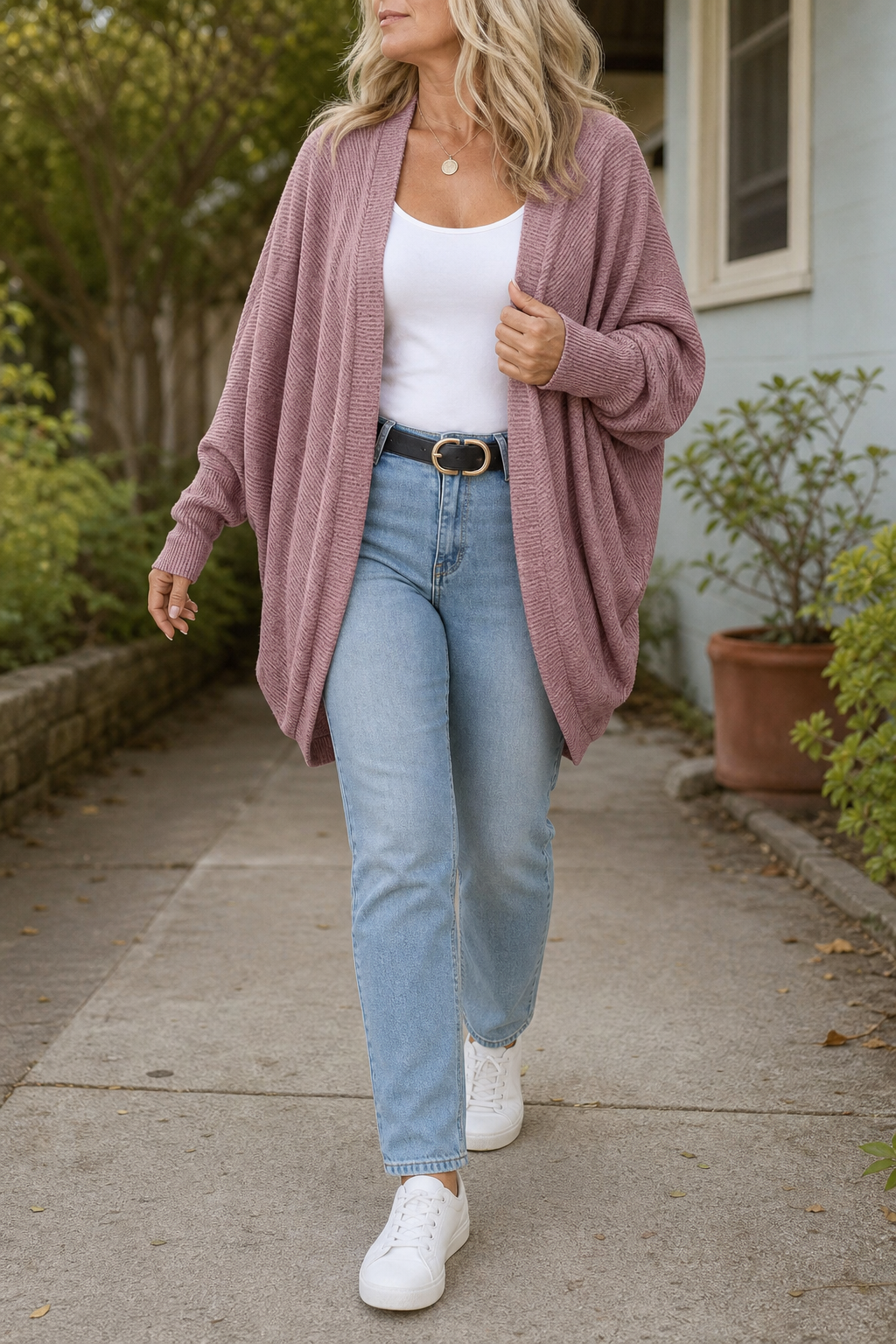 Hudson & Parker - Batwing Sleeve Open-Front Knit Cardigan