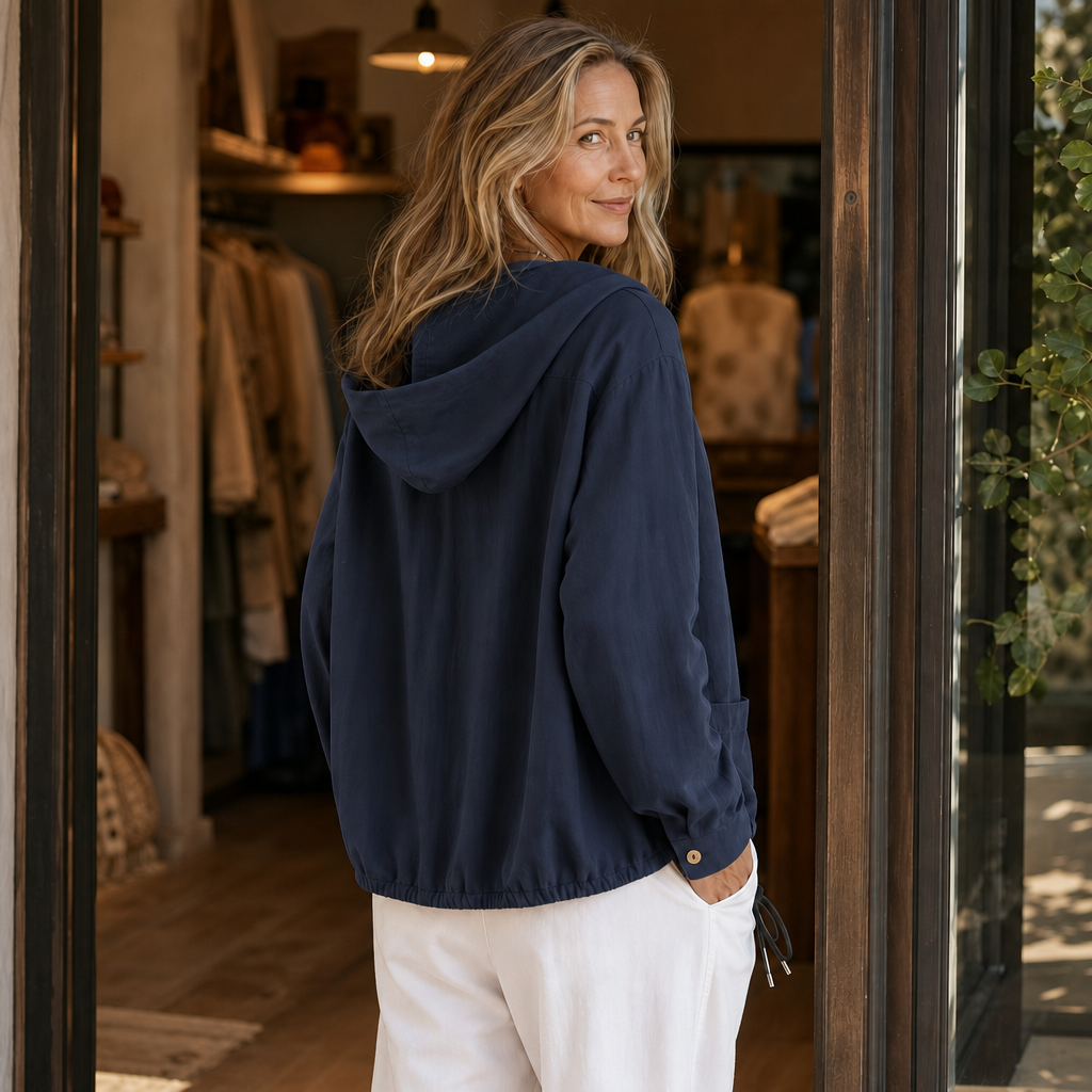 Hudson & Parker - Adjustable Drawstring Hooded Lightweight Jacket