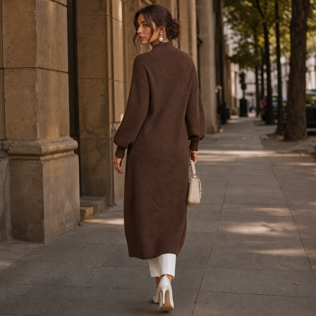 Hudson & Parker - Gold-Tone Button Asymmetric Ribbed Knit Tunic