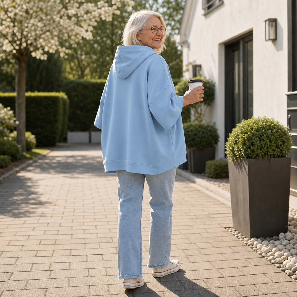 Hudson & Parker - Oversized Wide-Sleeve Hooded Sweatshirt