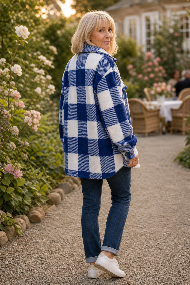 Hudson & Parker - Checked Button-Front Overshirt Jacket