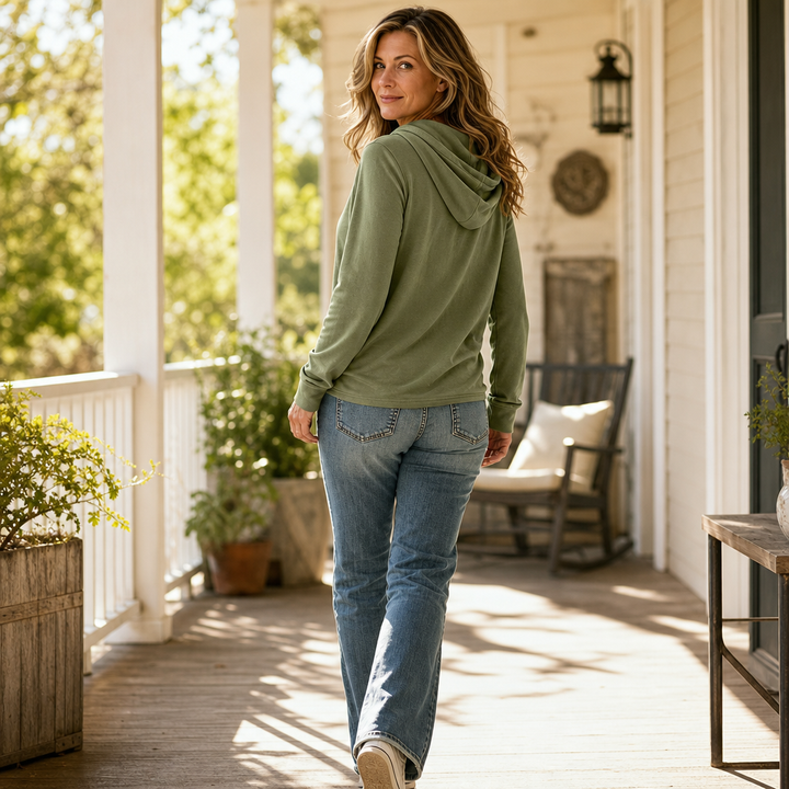 Hudson & Parker - Drawstring Hoodie Sweater With Pockets