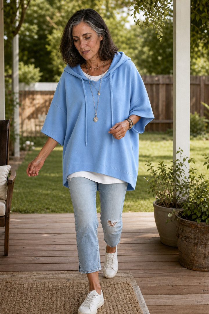 Hudson & Parker - Wide-Sleeve Oversized Drape Hoodie