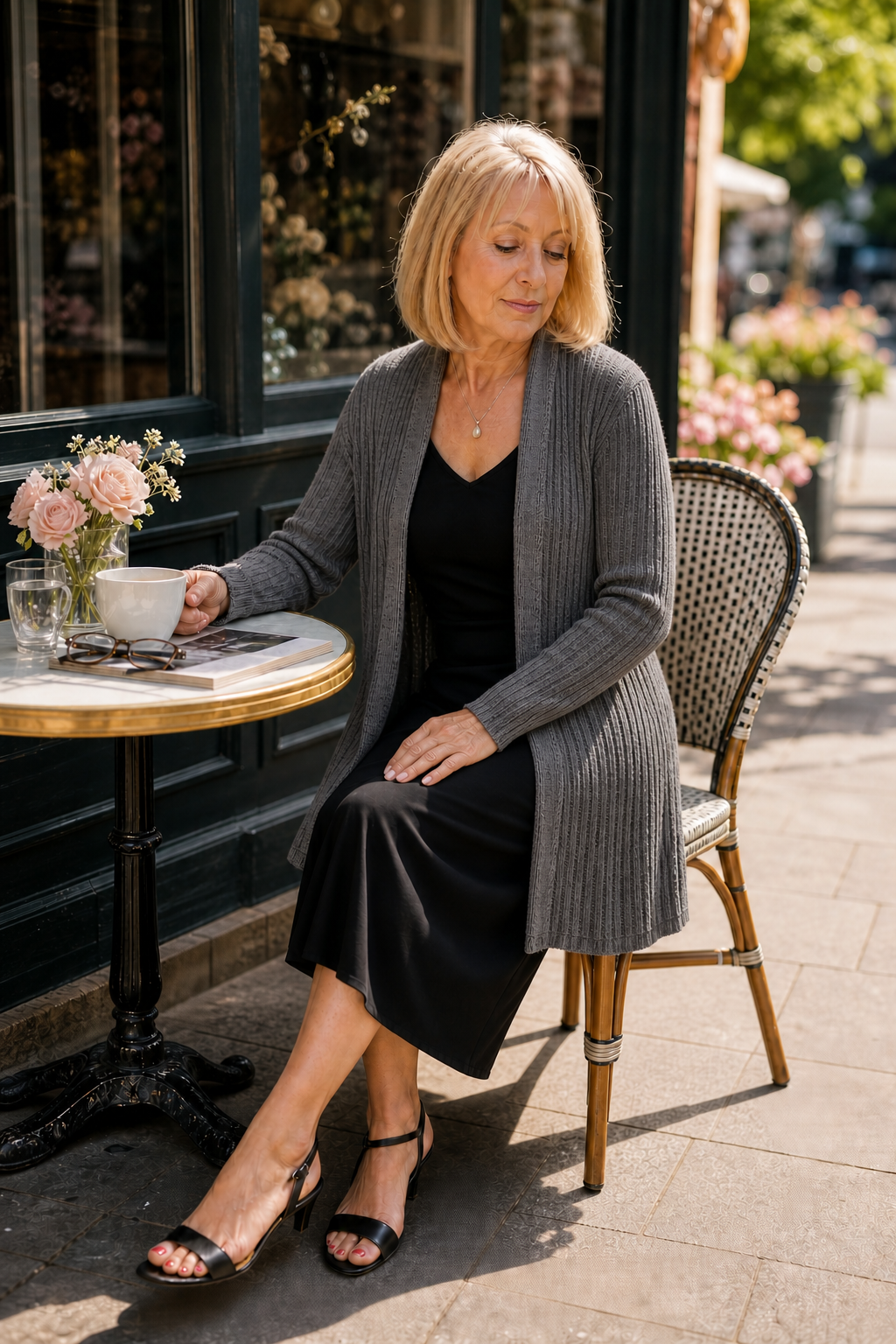 Hudson & Parker - Open-Front Waterfall Knit Cardigan