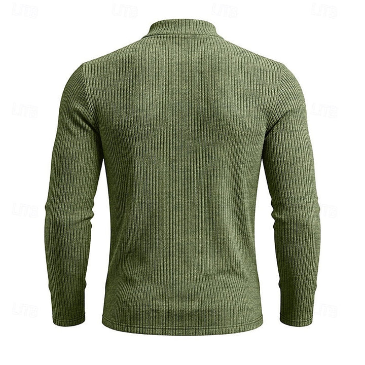 Callahan | Ribbed Mock-Neck Top